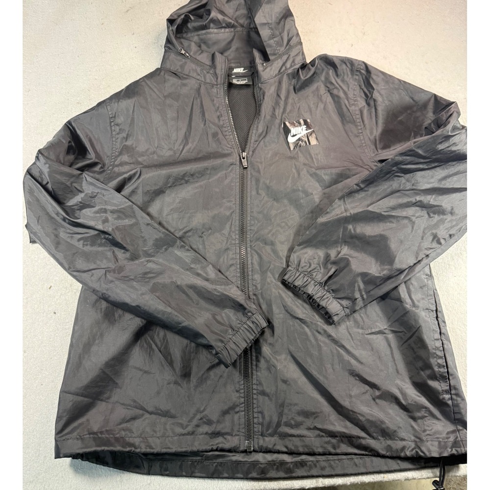 Nike Mens Windrunner Hooded Windbreaker Jacket Black AR2608-011‎ Large